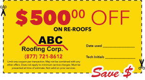 $500 off Re-Roofs